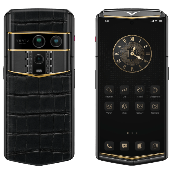 Vertu Agent Q Black Premium Set Single Gold Accent Iron Black Alli 1TB