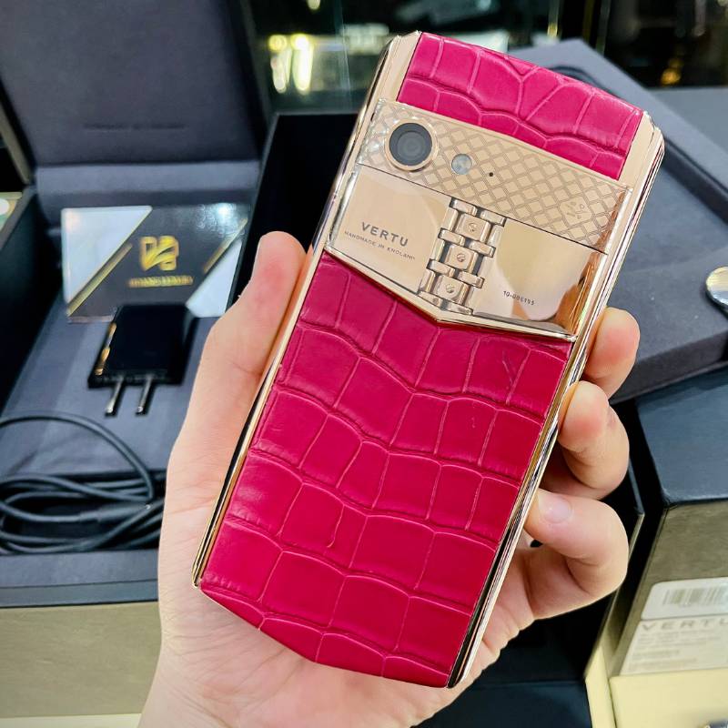 Vertu Aster P Rose Gold Alligator Pink Vertu Aster P Rose Gold Alligator Pink