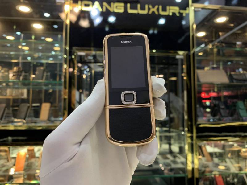 NOKIA 8800 VÀNG HỒNG DA ĐEN ĐÁ VIỀN
