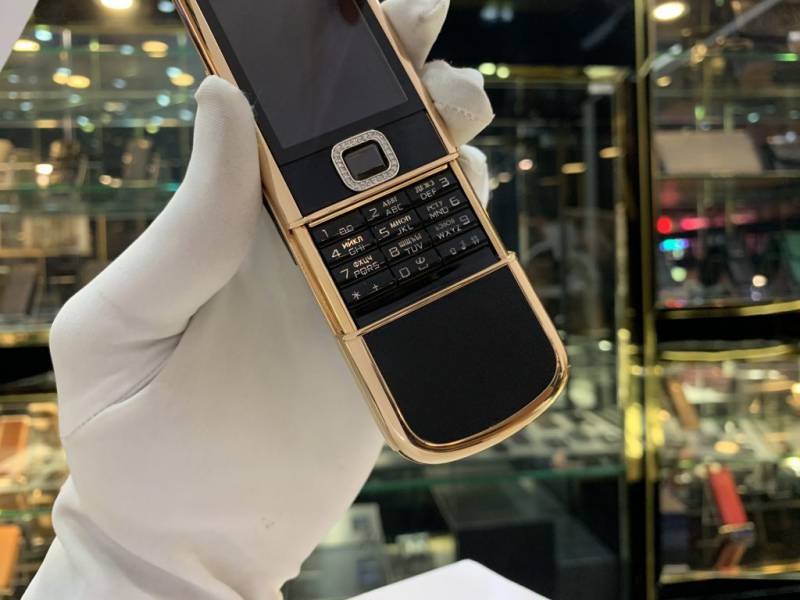 NOKIA 8800 VÀNG HỒNG DA ĐEN ĐÁ VIỀN