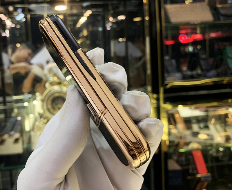 NOKIA 8800 VÀNG HỒNG DA ĐEN ĐÁ VIỀN