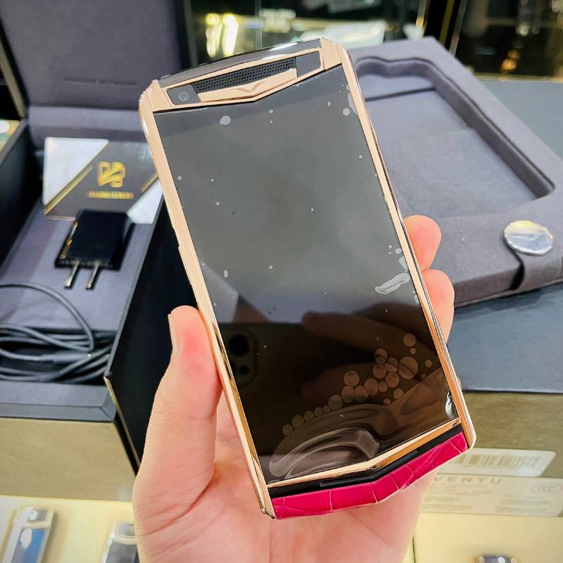 VERTU ASTER P ROSE GOLD ALLIGATOR PINK NEW