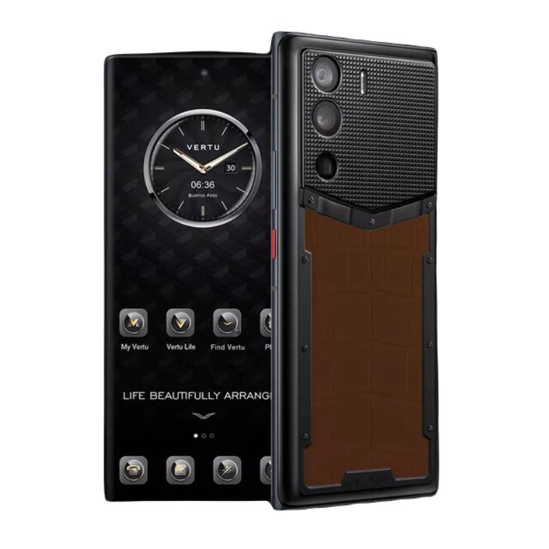 VERTU METAVERTU BROWN ALLIGATOR LEATHER