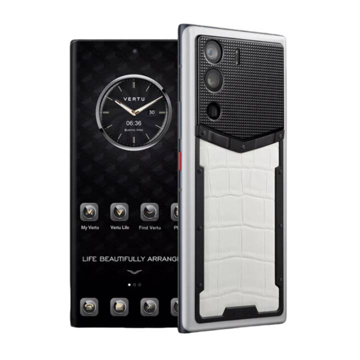 META VERTU ALLIGATOR LEATHER CREAMY WHITE