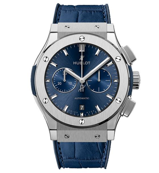 HUBLOT CLASSIC FUSION BLUE CHRONOGRAPH TITANIUM