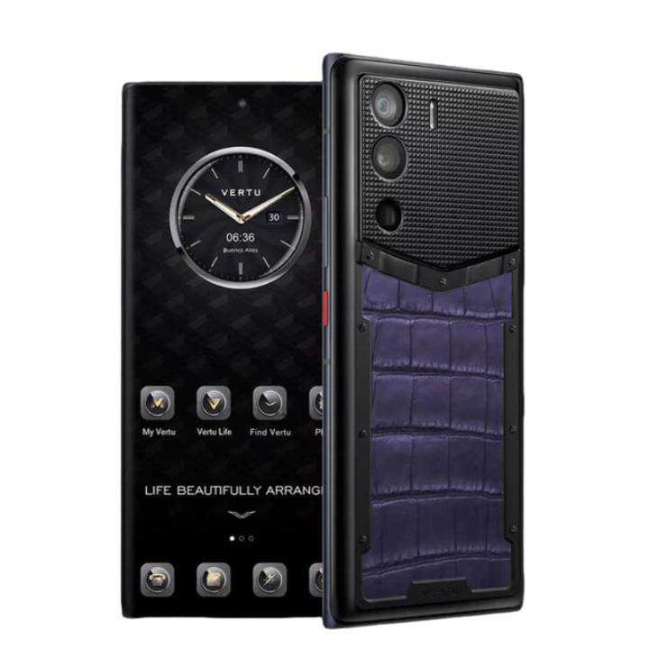 VERTU METAVERTU GRAPE PURPLE ALLIGATOR LEATHER