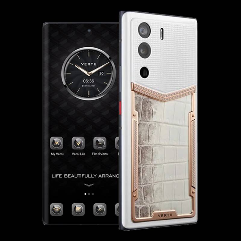 META VERTU HIMALAYA ALLIGATOR LEATHER 18K GOLD & DIAMONDS