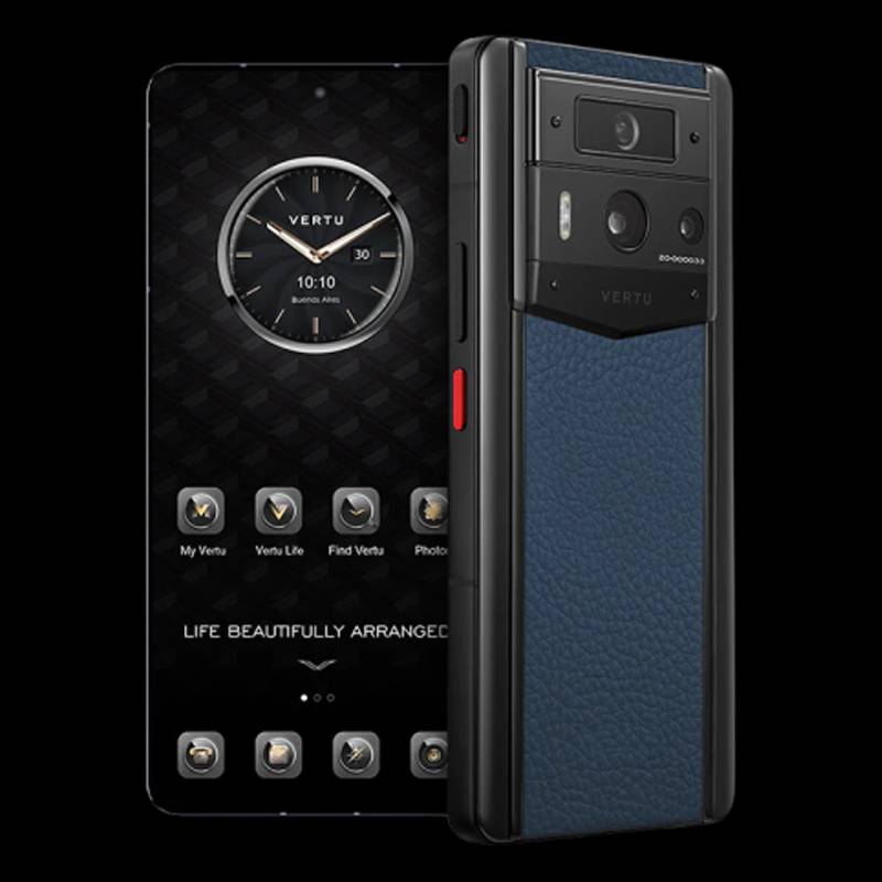 METAVERTU 2ND GENERATION CALF LEATHER WEB3 AI PHONE - BLUE