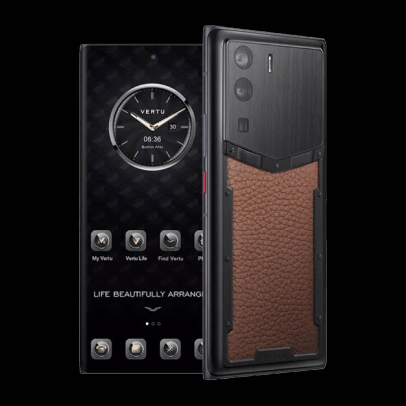 META VERTU CALF LEATHER CARAMEL BROWN