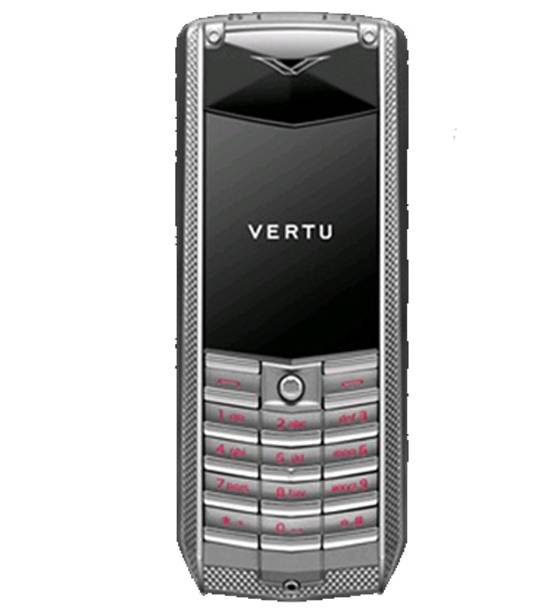 VERTU ACSENT KNURLED TITANIUM, BLACK AND RED LEATHER