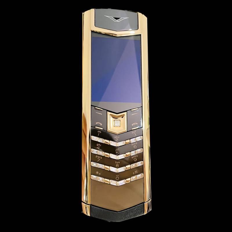 VERTU SIGNATURE S ROSE GOLD CERAMIC PHÍM KIM CƯƠNG DLC