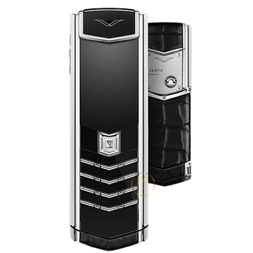 VERTU SIGNATURE S BLACK ALLIGATOR STAINLESS STEEL