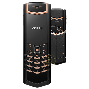 VERTU SIGNATURE S PURE BLACK MIX GOLD GỐM CERAMIC