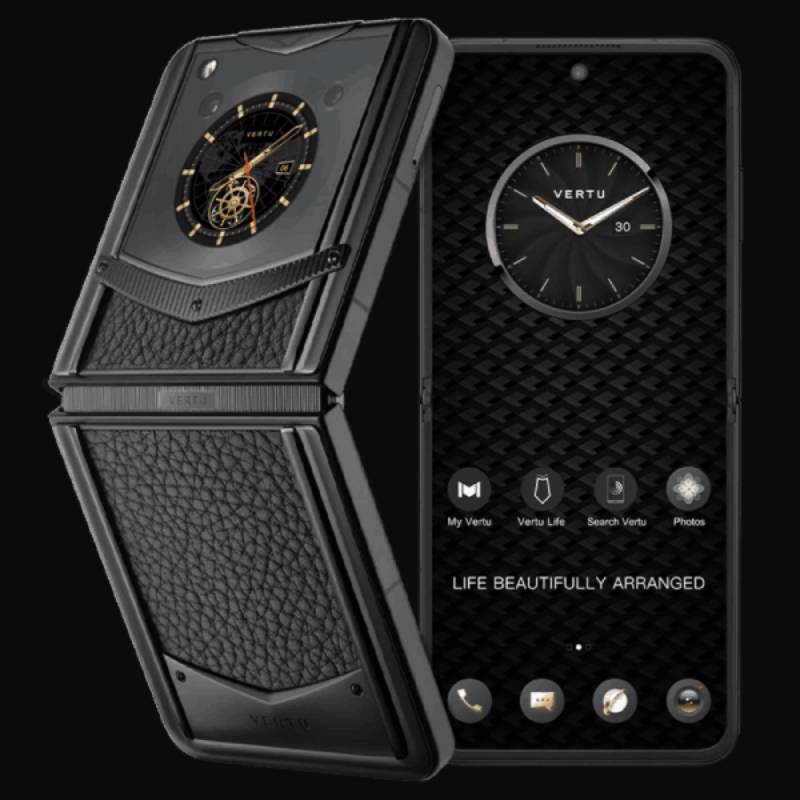 VERTU IRONFLIP JADE BLACK CALF BES FEE