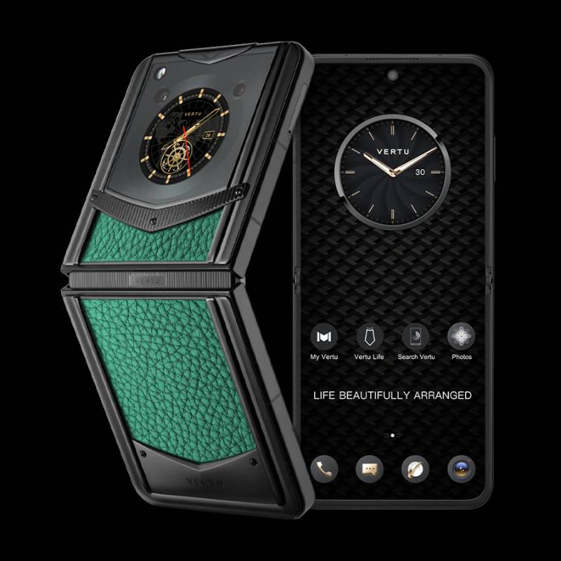 VERTU IRONFLIP PRE-ORDER VERONA GREEN CALFSKIN