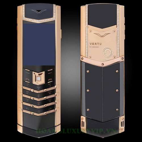 VERTU SIGNATURE S VÀNG KHỐI ĐIỂM KIM CƯƠNG PHÍM GOLD
