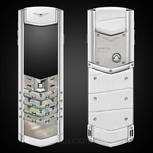 VERTU SIGNATURE S PURE WHITE MOTHER OF PEARL